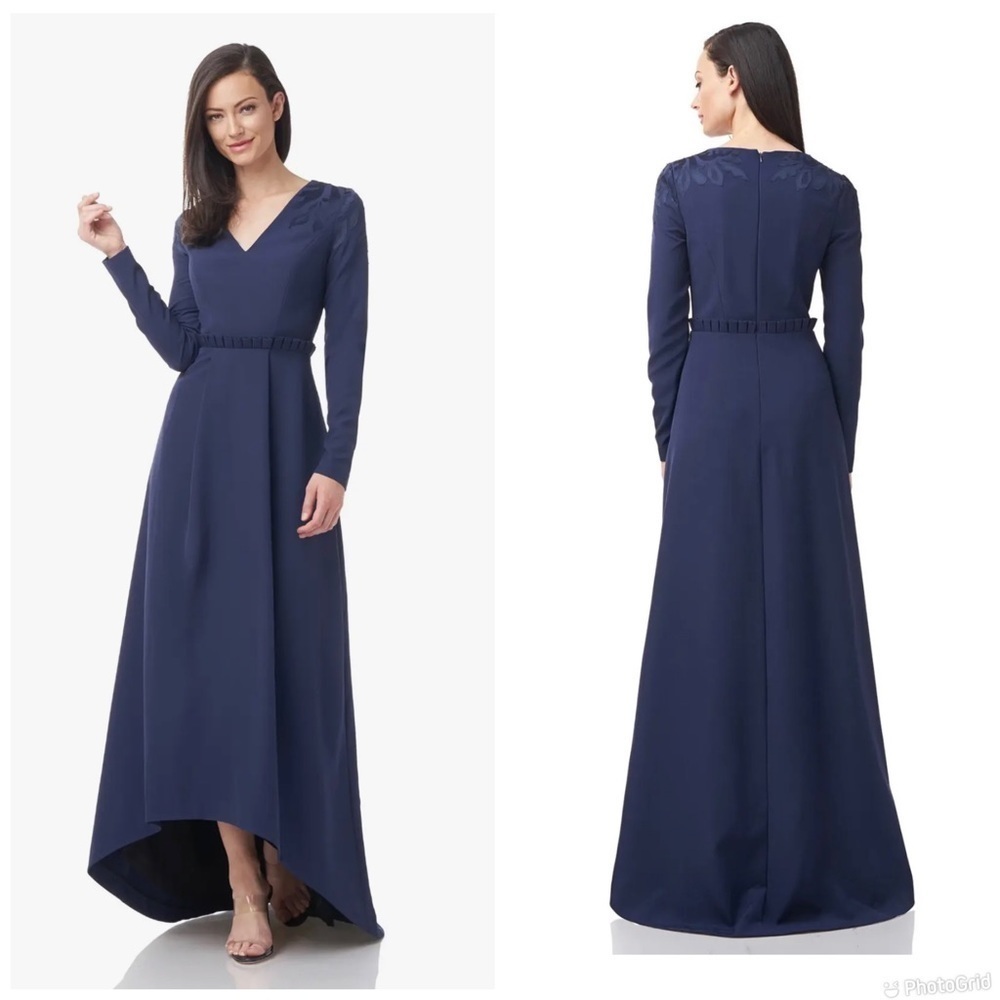 JS COLLECTIONS Akala V-Neck High-Low Gown
